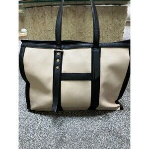 Big Buddha Black Cream Beige Large Handbag‎ Tote Bag